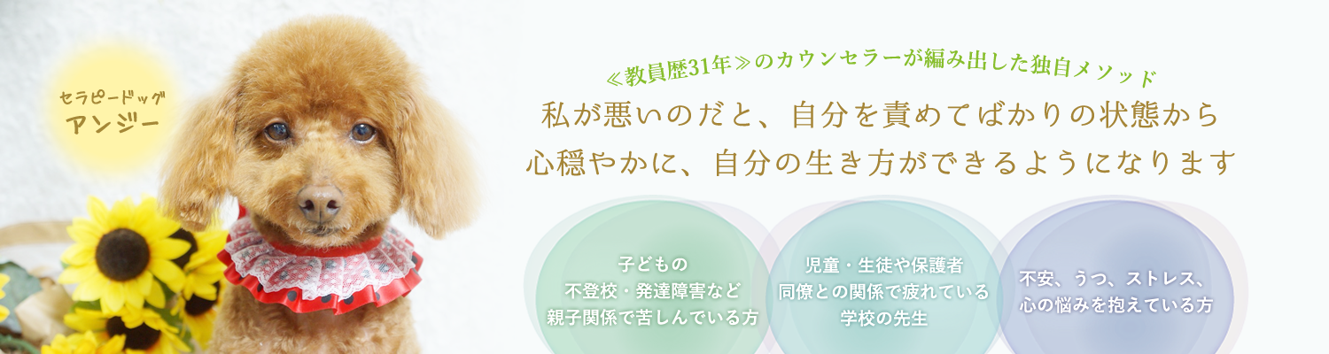 私が悪いのだと、自分を責めてばかりの状態から 心穏やかに、自分の生き方ができるようになります